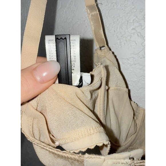 Dolce & Gabbana Intimo Shimmer Bra Size 32 Made In Italy XS/S NEW Nude 1A - Picture 7 of 9